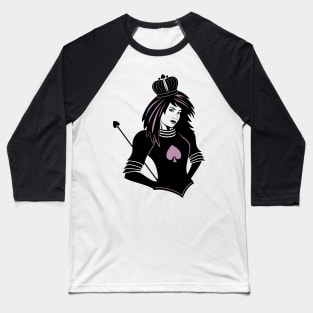 Queen of Spades Baseball T-Shirt